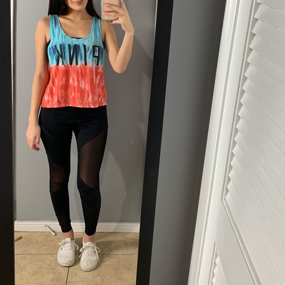PINK Victoria's Secret Tops - Vs pink tiedye tank top